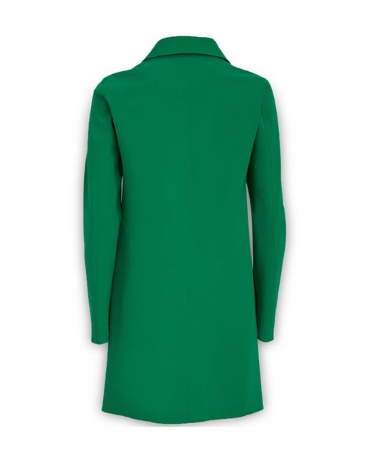 Herno Green Lapel Long Sleeve Coat