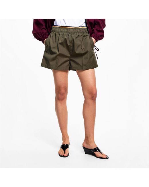 Prada Green Logo Patch Shorts