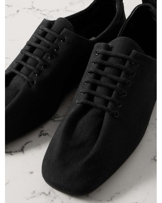 Totême  Black Square Toe Flats