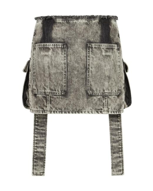 Fendi Gray Denim Skirt