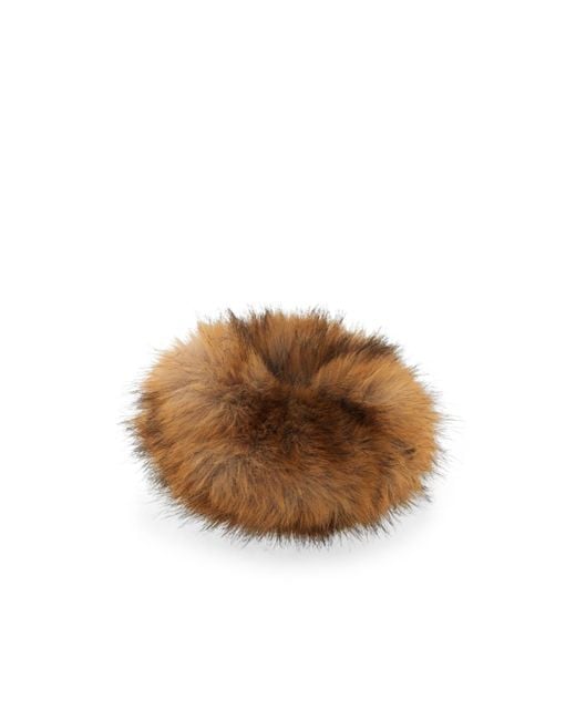 Balenciaga Brown Holli Animal-Free Fur Scrunchi