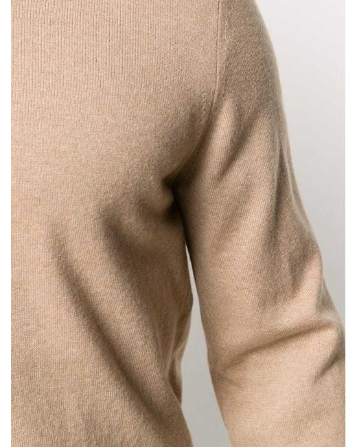 Brunello Cucinelli Natural Crew-Neck Fine-Knit Jumper for men