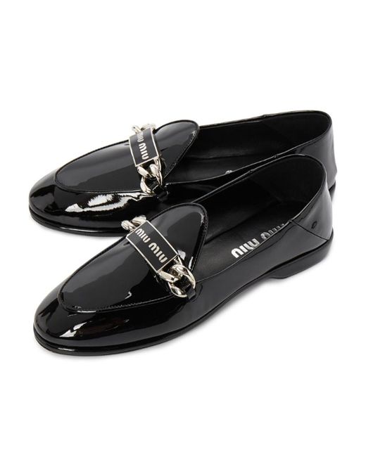 Miu Miu Black Round-Headed Love Shoes