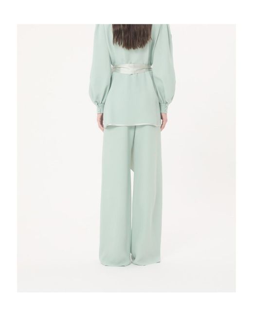 Valentino Green Cady Couture Trousers