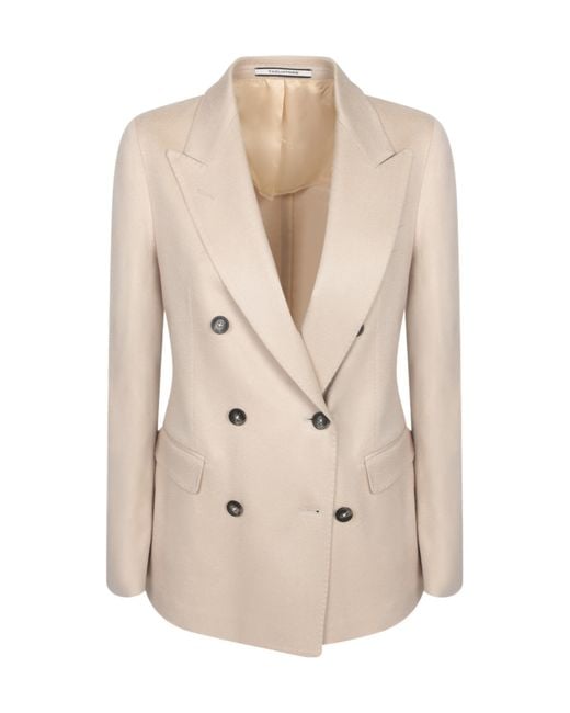 Tagliatore Natural Double Breasted Tailored Blazer