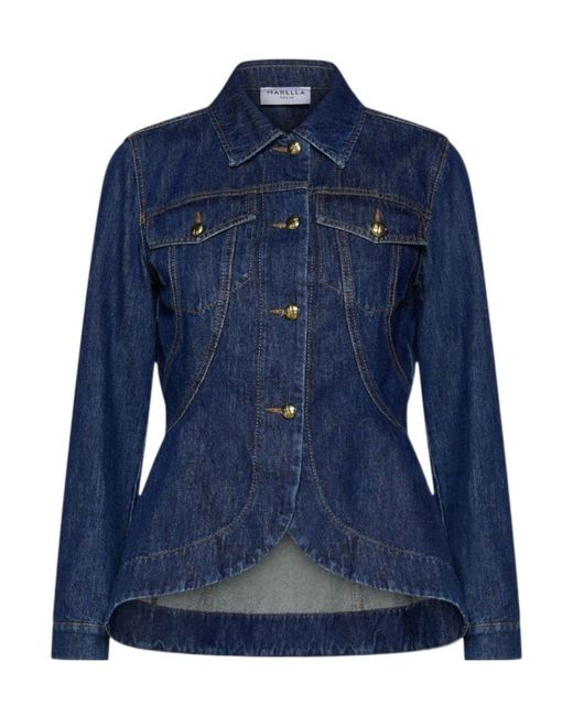 Marella Blue Button-Front Denim Jacket