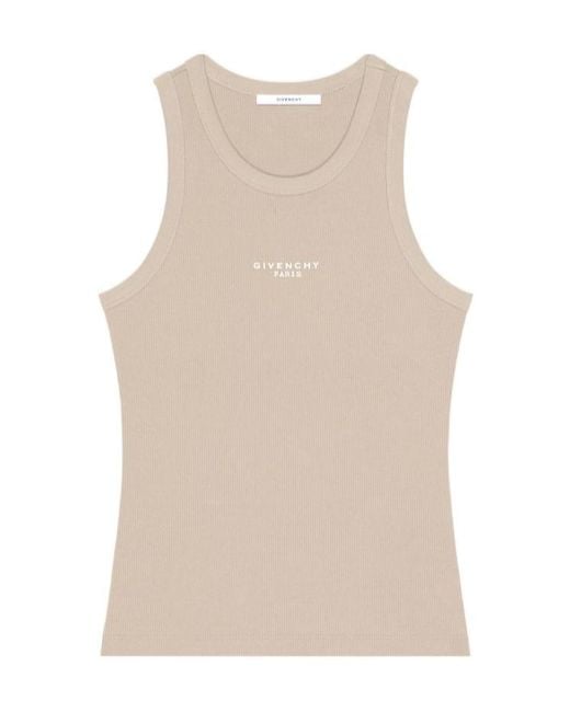 Givenchy Natural Paris Logo Printed Slim-Fit Tank Top
