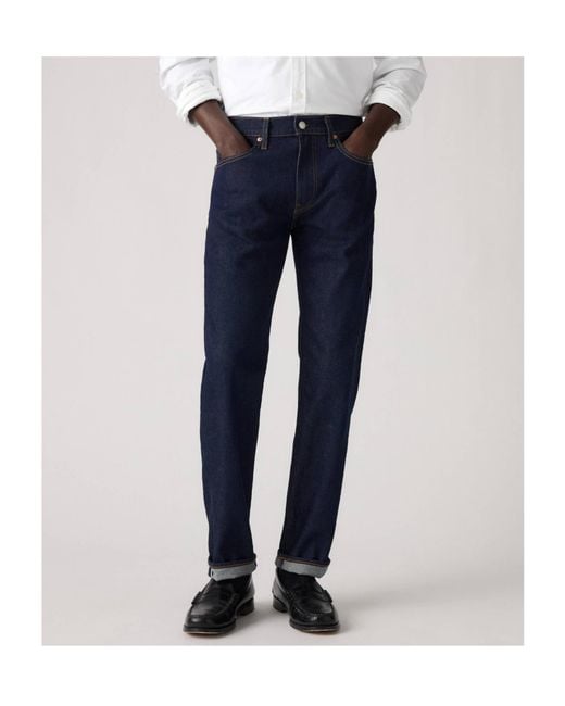 Levi's Blue 502 Taper Selvedge Jeans for men