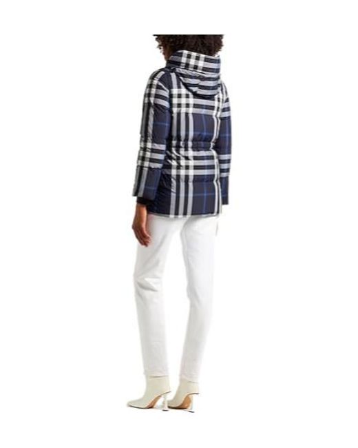 Burberry Blue Plaid Down Jacket