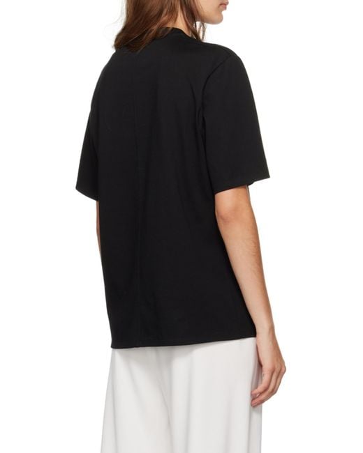 The Row Black Chiara Short-Sleeve Boxy T-Shirt