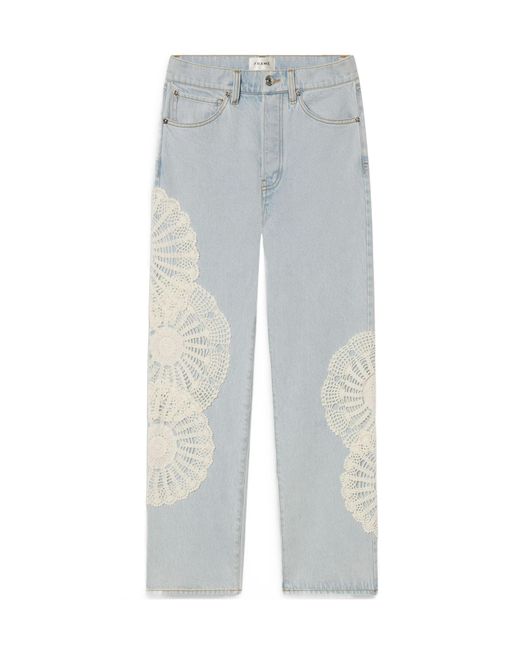 FRAME Gray The Crochet Jeans
