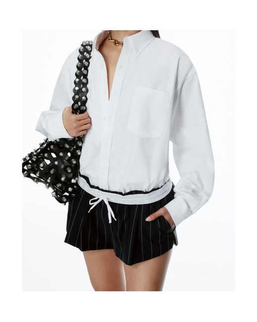 T By Alexander Wang White Oxford Oversize Shirt