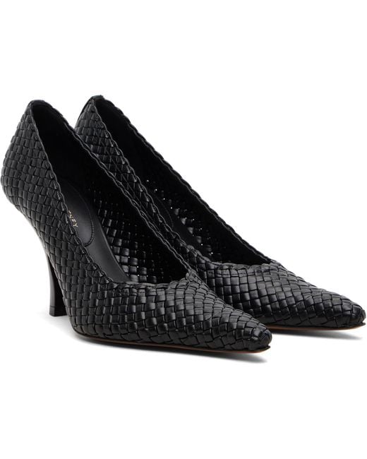 Stella McCartney Black Elsa 90 Woven High Heels