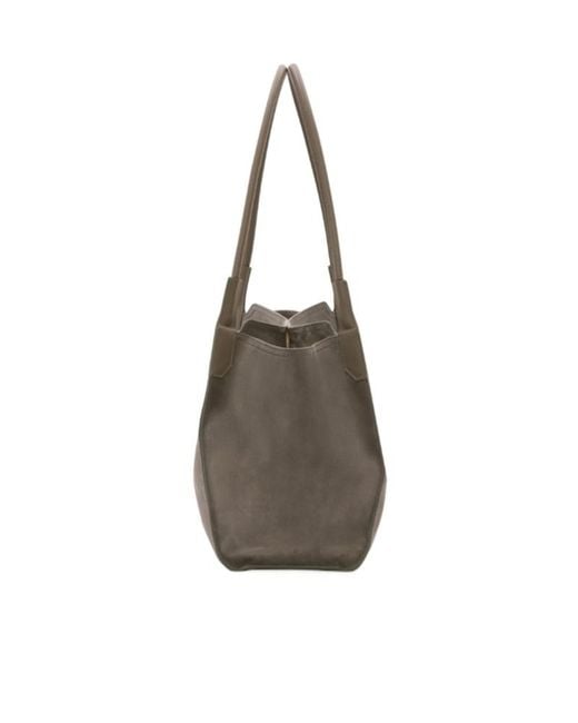 Victoria Beckham Gray Logo Printed Tote Bag