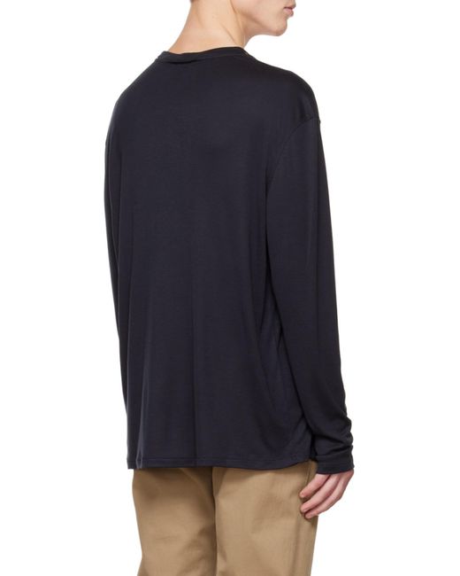 Zegna Blue Long-Sleeved Sweater for men
