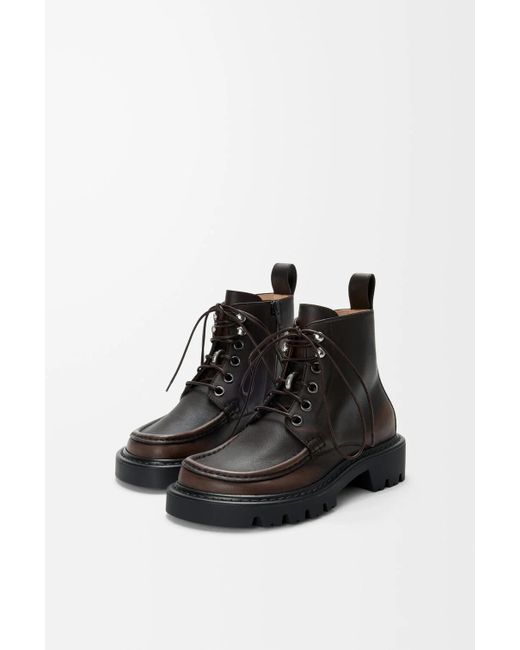 Loewe Black Lace-Up Zip-Fastening Boots