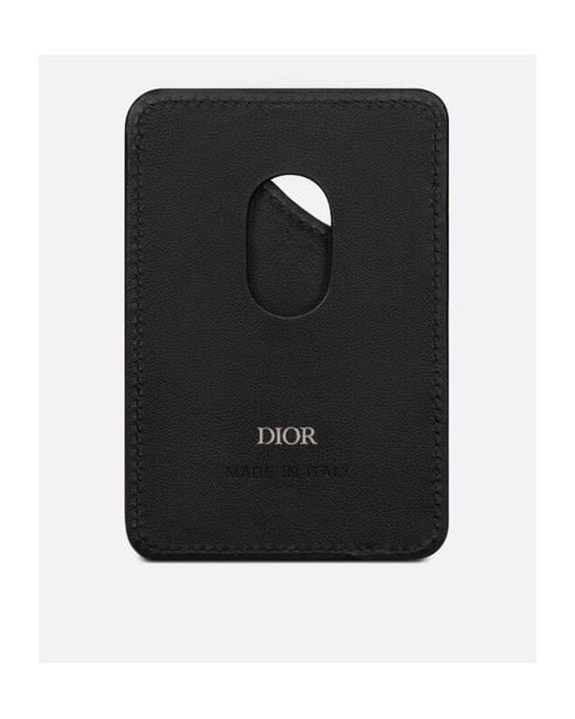 Dior Black Saddle Magnetic Card Holder for men