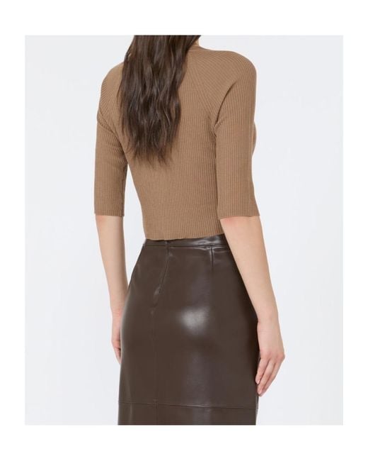 Max Mara Brown Smmkiwi Cropped Cardigan