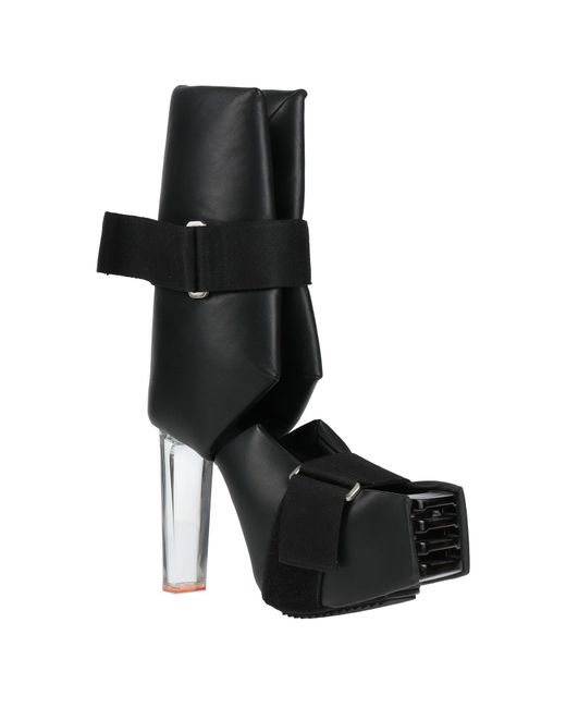 Rick Owens Black Stylish And Simple Platform Leather Boots