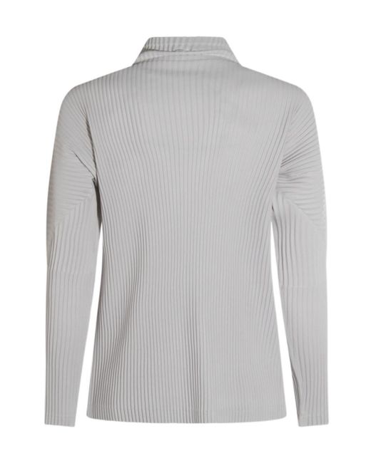 Homme Plissé Issey Miyake Gray Homme Plissé Issey Miyake Knitted Top for men