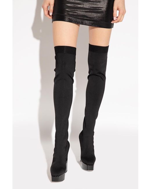Jimmy Choo Black Giome 140Mm Over-The-Knee Platform Boots