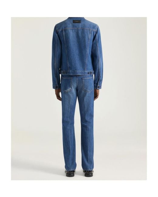 Givenchy Blue Straight-Leg Shadow Washed Jeans for men