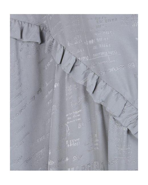 MM6 by Maison Margiela Gray V-Neck Midi Dress