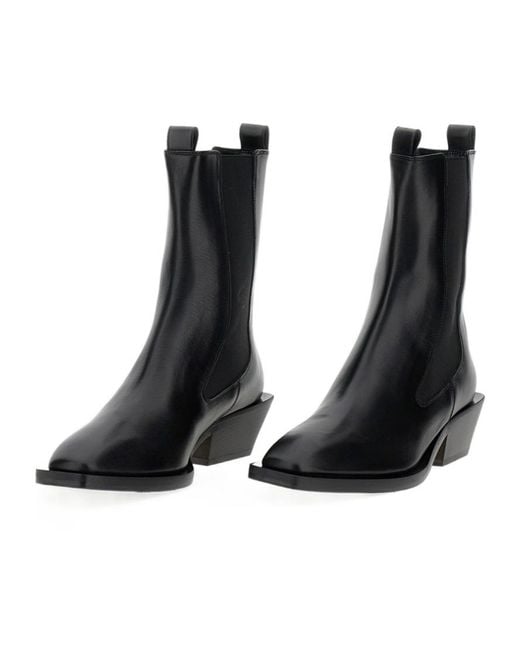 Aeyde Black Leather Pointed-Toe Boots