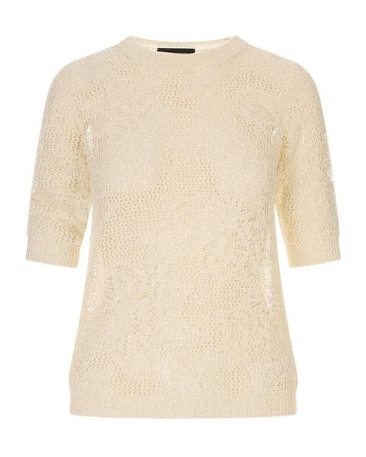 Fabiana Filippi Natural Short-Sleeved Knitwear