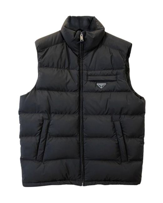 Prada Black High-Necked Sleeveless Vest for men
