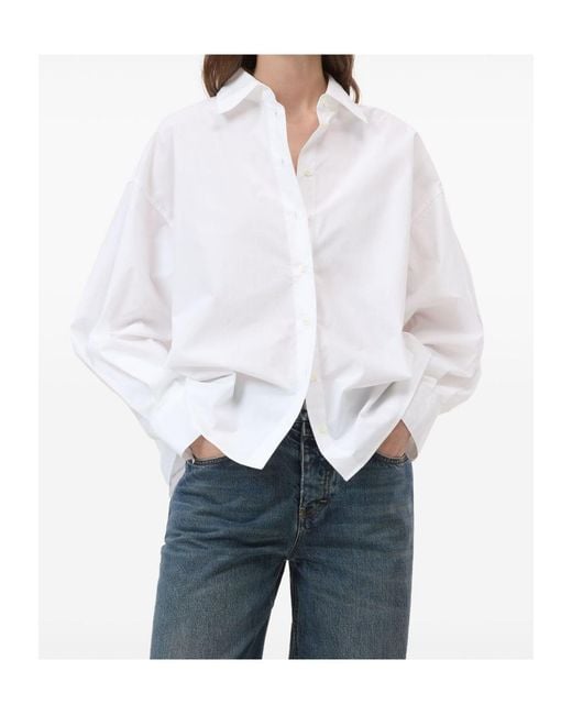 Closed White Long-Sleeve Collared Shirt