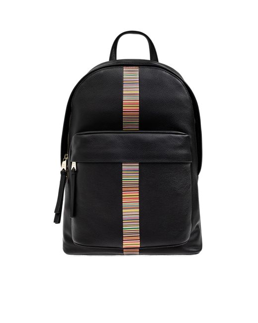Paul Smith Leather Backpack in Black for Men | Lyst