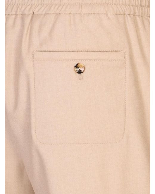 Agnona Natural Drawstring Casual Pants for men