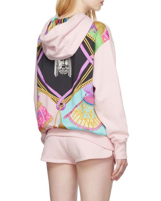 Versace Pink Ventagli Hoodie