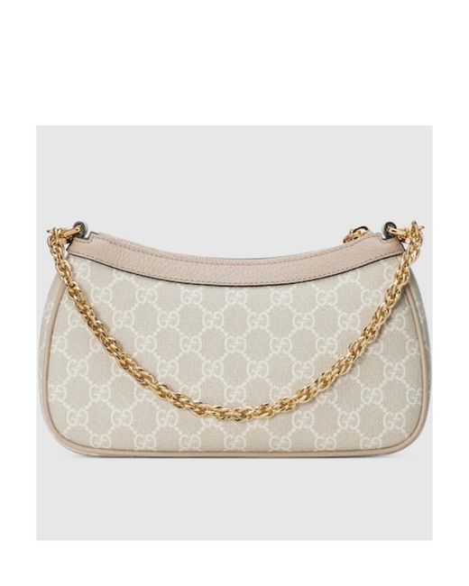 Gucci Natural Ophidia Logo Plaque Shoulder Bag