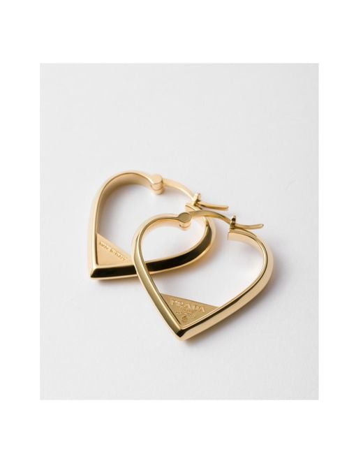 Prada Metallic Metal Earrings