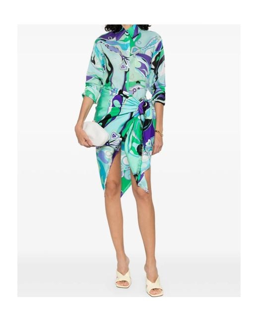 Emilio Pucci Blue Orchid Print Shirt