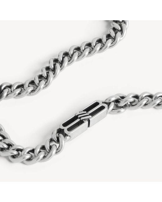 Balenciaga Metallic Bb Icon Chain Necklace for men