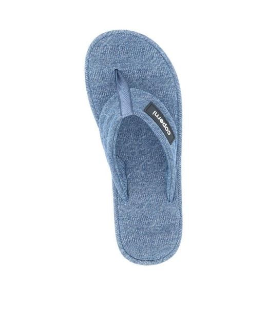 Coperni Blue Logo Patch Denim Thong Sandals