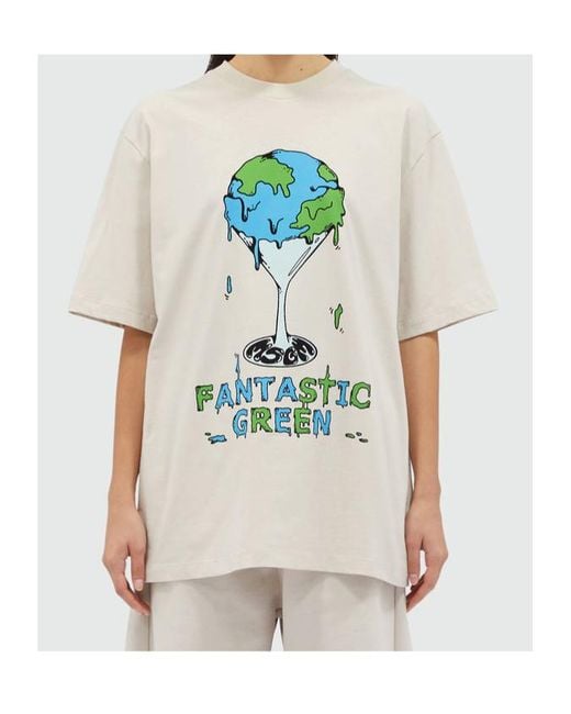 MSGM White Short-Sleeved T-Shirt