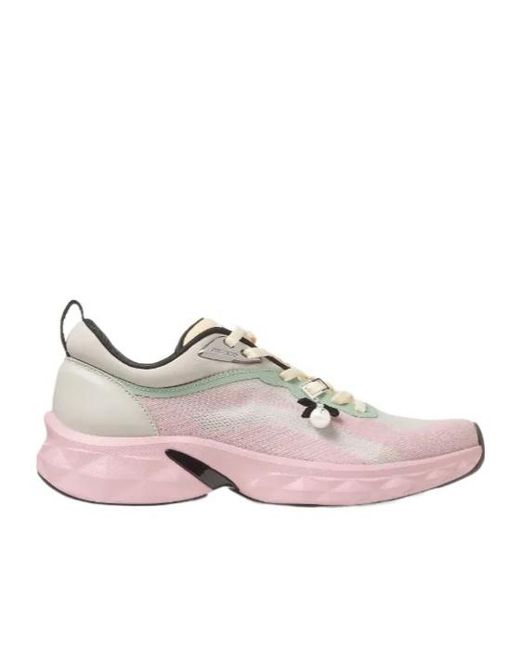 Jimmy Choo Pink Diamond Run Pearl-Embellished Sneakers