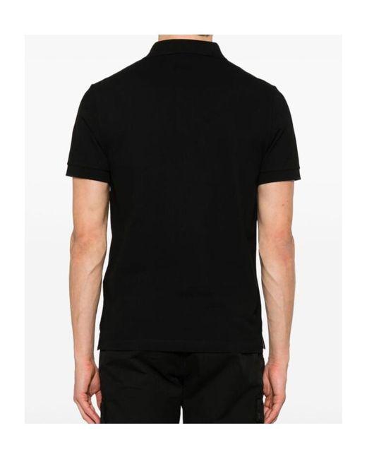 Stone Island Blue Logo Patch Short-Sleeved Polo Shirt for men