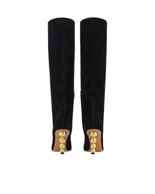 Ferragamo Black Spherical Heel Boot