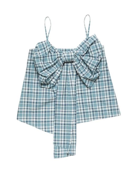 Acne Blue Plaid Camisole Top