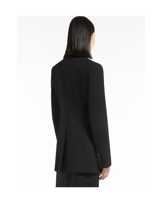 Sportmax Black Single-Breasted Wool Blazer
