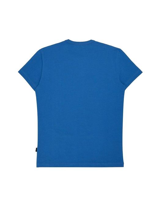 Moschino Blue Printed T-Shirt With Round Neck for men