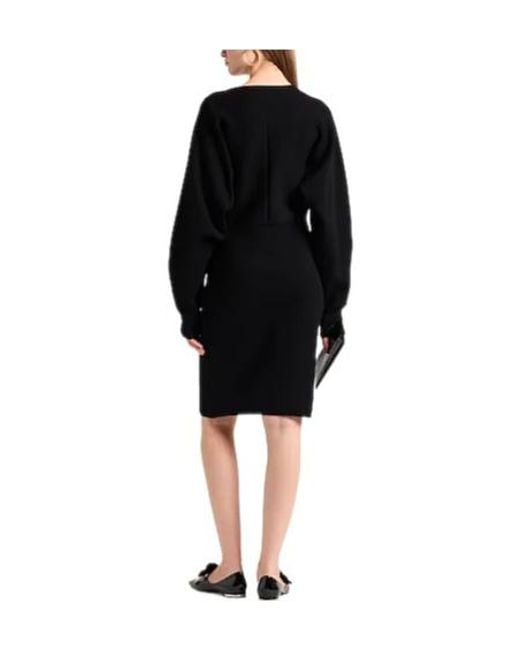 Max Mara Black Fitted Knit Dress