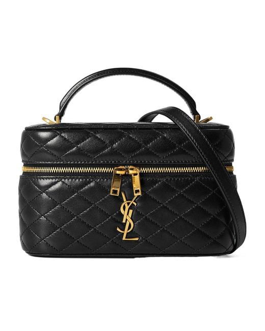 Saint Laurent Black Simple Logo Shoulder Bag