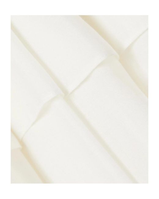The Row White Pleated Midi Skirt