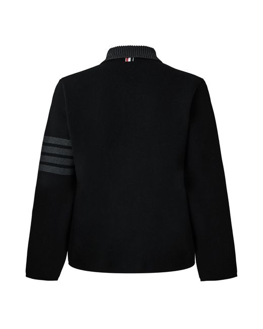 Thom Browne Black Button-Front Jacket for men